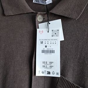 Zara Brown Knit Cardigan